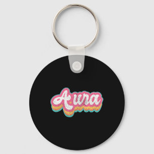 Porte-clés Aura Prénom Fille Vintage les années 70 80s Person