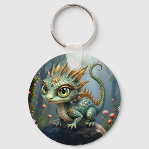 Porte-clés Auren – Petit dragon de la forêt émeraude