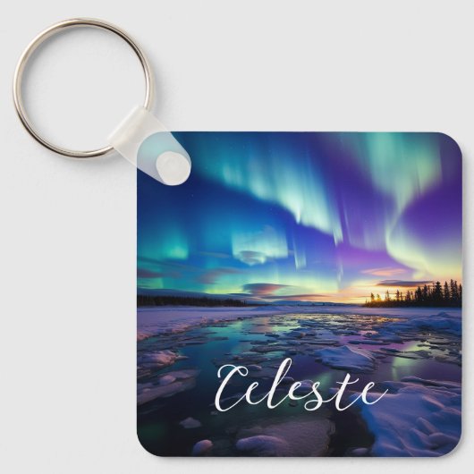 Porte-clés Aurora Borealis Iridescendant Twilight (Recto)