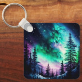 Porte-clés Aurora céleste boréale Lumières nord vives (Recto)