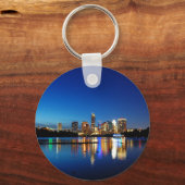 Porte-clés Austin Texas Downtown Night Skyline Ladybird Lake (Recto)