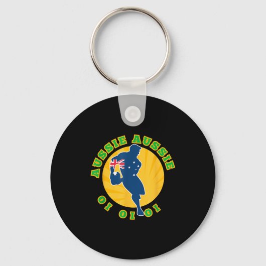 Porte-clés Australia Rugby, Wallabies Aussie Aussie Aussie Oi (Recto)