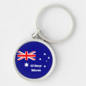 Porte-clés Australian Flag & G'day Mate salutations / Austral (Devant)