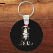 Porte-clés Australian Shepherd Christmas Graphics Dog Lights  (Recto)