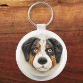 Porte-clés Australian Shepherd Dog 3D inspiré (Recto)