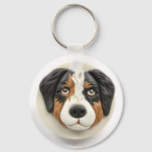 Porte-clés Australian Shepherd Dog 3D inspiré (Verso)