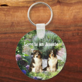 Porte-clés Australian Shepherd Garden Keychain (Recto)