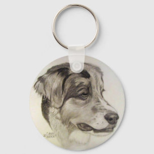 Porte-clés Australian Shepherd Keychain - org. artwork