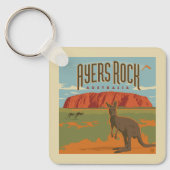 Porte-clés Australie | Ayers Rock Kangaroos (Recto)