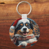 Porte-clés Australie Berger Dog Roller Dessous de verre Noël (Verso)