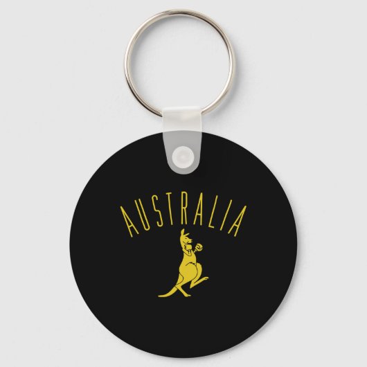 Porte-clés Australie Boxe Kangourou  (Recto)