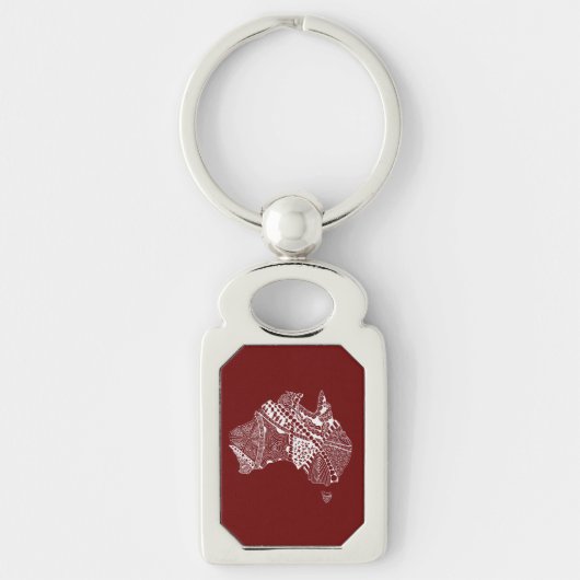 Porte-clés Australie Carte Aussie Aussie Aussie Oi Oi Oi (Devant)