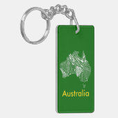Porte-clés Australie Carte Aussie Aussie Aussie Oi Oi Oi (Devant gauche)
