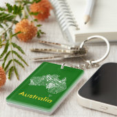 Porte-clés Australie Carte Aussie Aussie Aussie Oi Oi Oi (Devant droit)