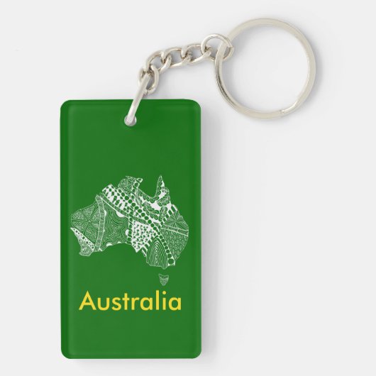 Porte-clés Australie Carte Aussie Aussie Aussie Oi Oi Oi (Dos)