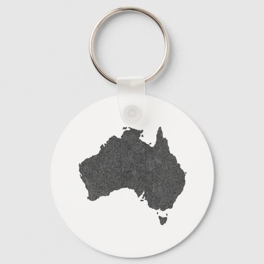 Porte-clés Australie Carte Design avec des frontières cachées (Recto)