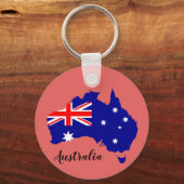 Porte-clés Australie Carte du drapeau australien Aussie (Verso)