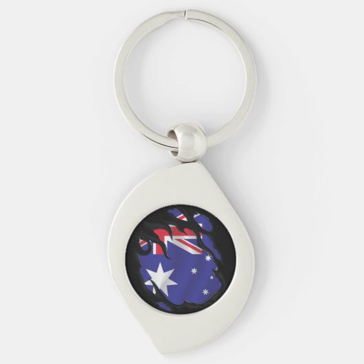 Porte-clés Australie Drapeau déchiré (Devant)