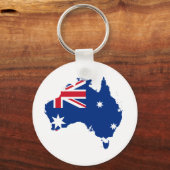 Porte-clés Australie Drapeau en forme d'Australie (Recto)