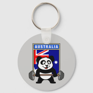 Porte-clés Australie Panda haltérophile