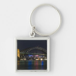 Porte-clés Australie, Sydney. Le port de Sydney la nuit.