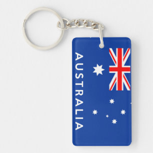 Porte-clés australie symbole du drapeau du pays nom