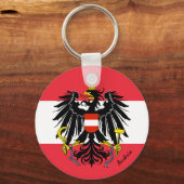 Porte-clés Austrian flag, emblem & Austria holiday / sports (Verso)
