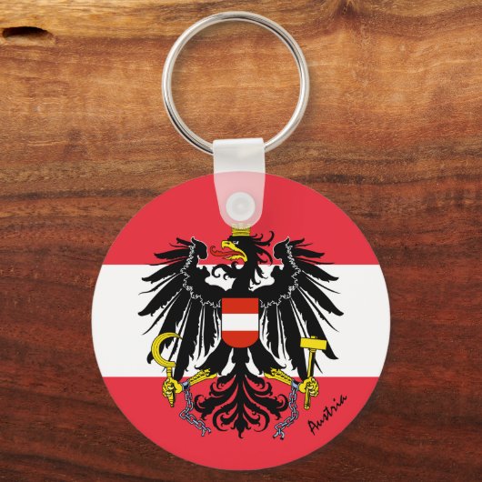 Porte-clés Austrian flag, emblem & Austria holiday / sports (Recto)