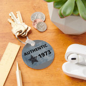 Porte-clés Authentique anniversaire Vintage de 1973 avec Grun