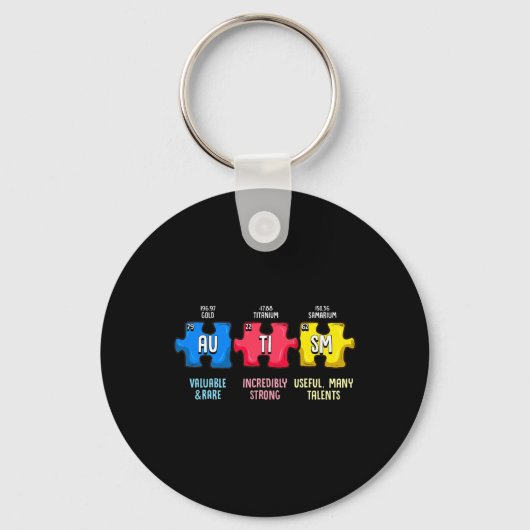 Porte-clés Autism Aware Puzzle Chemical Element (Recto)