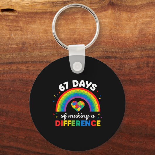 Porte-clés Autism Awareness 67 Days Of Making A Difference 6  (Recto)