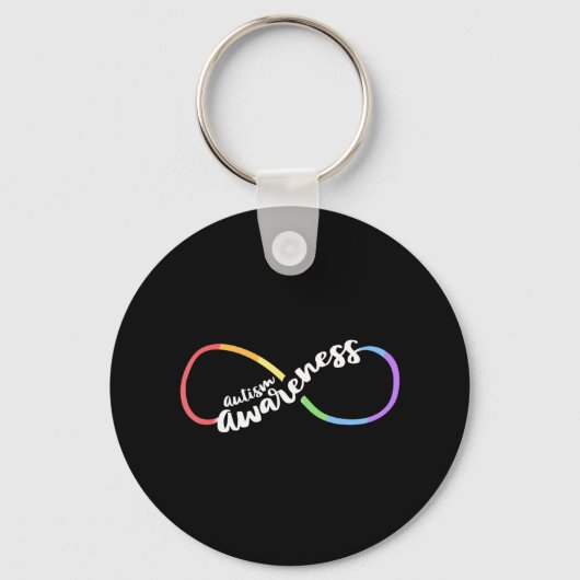 Porte-clés Autism Awareness Autistic Acceptance Rainbow Infin (Recto)