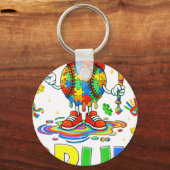 Porte-clés Autism Awareness Baseball Bruh Puzzl (Recto)
