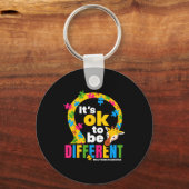 Porte-clés Autism Awareness Giraffe It’s Ok To Be Different G (Recto)