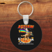 Porte-clés Autism Awareness T-rex Cat Meme Neurodiversity Pri (Recto)