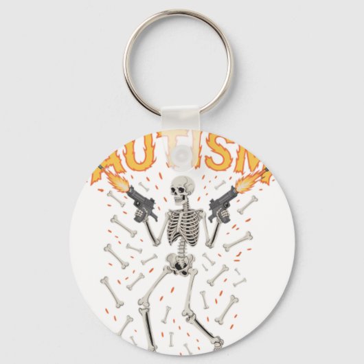 Porte-clés Autism Skeleton Funny Oddly Specific Meme Autistic (Recto)