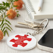 Porte-clés Autisme Acrostique (Devant droit)