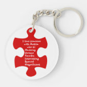 Porte-clés Autisme Acrostique (Dos)