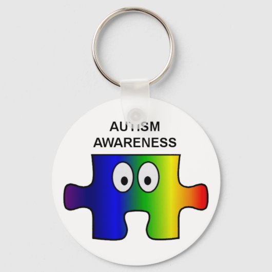 Porte-clés Autisme/Aspergers soutien et sensibilisation (Recto)