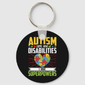 Porte-clés Autisme Certains Ont Un Handicap J'Ai Des Superpui (Recto)