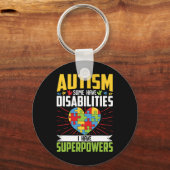 Porte-clés Autisme Certains Ont Un Handicap J'Ai Des Superpui (Verso)