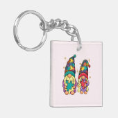 Porte-clés Autisme couple Gnome (Devant gauche)