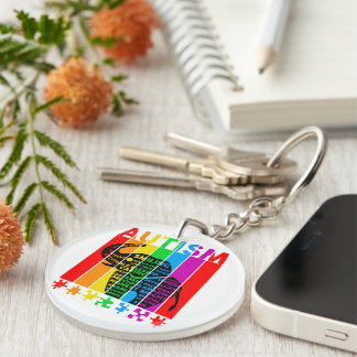 Porte-clés Autisme Eléphant Cute Awareness