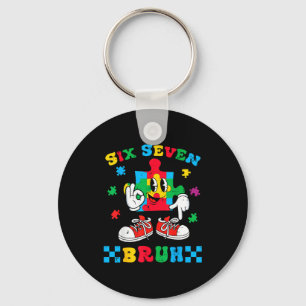 Porte-clés Autisme énigme six sept bruh sensibilisation 6 7 g