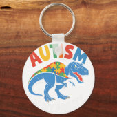 Porte-clés Autisme Est Ma Capacité Dinosaure Puzzle Design (Recto)