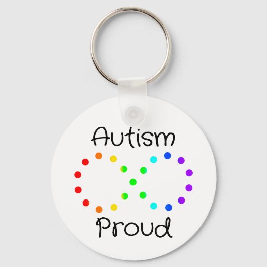 Porte-clés Autisme Fière Neurodiversité Acceptation Arc-en-ci (Recto)