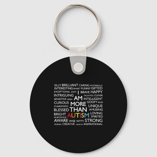 Porte-clés Autisme Je Suis Plus Qu'Autisme (Recto)