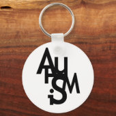 Porte-clés Autisme (Lettres Jumblées) (Recto)