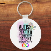 Porte-clés Autisme Maman Papa Parent Slogan - Neurodiversité (Recto)