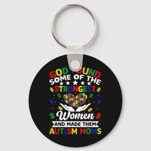 Porte-clés Autisme Moms les femmes les plus fortes Puzzle Coe